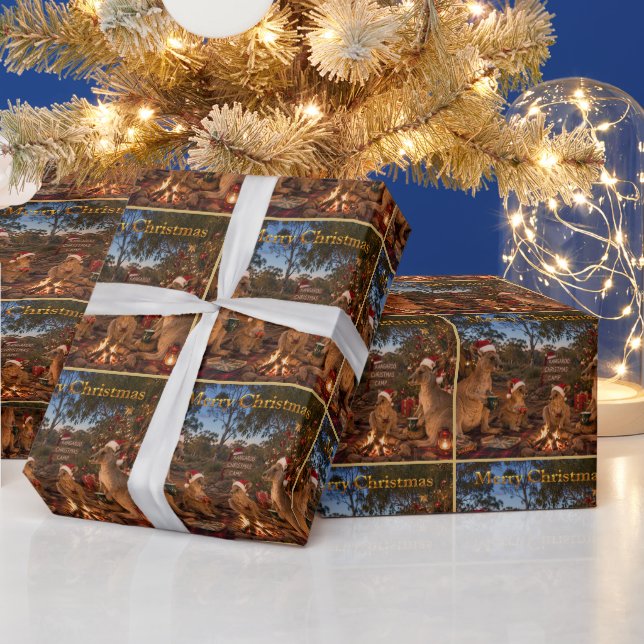 Jul Kanguru Camping Presentpapper (Helgdagar)
