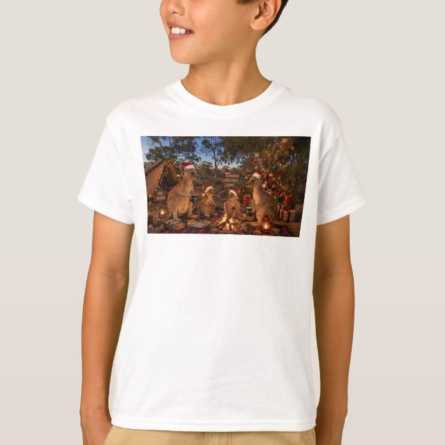 Jul Kanguru Camping T Shirt (Framsida)