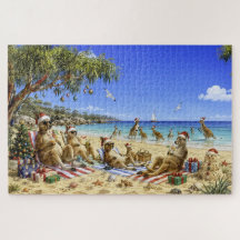 Jul Kanguru Strand Picknick God Jul