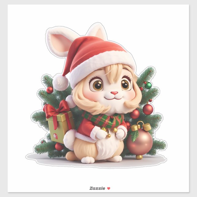 Jul, kaninflicka klistermärken (Ark)