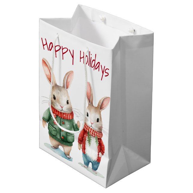 Jul Kaninpar i Cottontail-stil (Framsidan Vinklad)