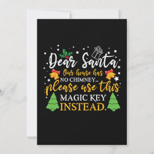 Jul kära tomte magiska nyckel inbjudningar