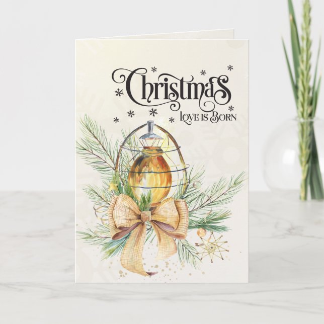 Jul Kärlek är Born John 3:16 Helgkort (Framsida)