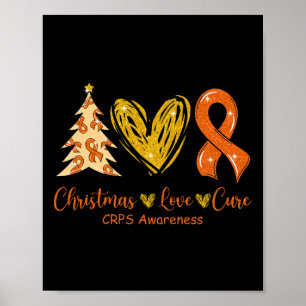 Jul Kärlek Cure Orange Ribbon Crps Awareness X Poster