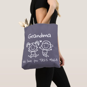 Jul Kärlek Du Mormor Rolig Grafisk Present Tygkasse