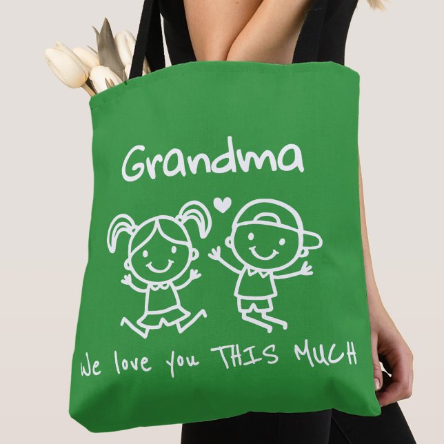 Jul Kärlek Du Mormor Rolig Grafisk Present Tygkasse (Skapare uppladdad)