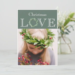 Jul Kärlek Foto Eukalyptus Krans Julkort