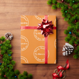 Jul Kärlek från Santa God jul Orange Presentpapper