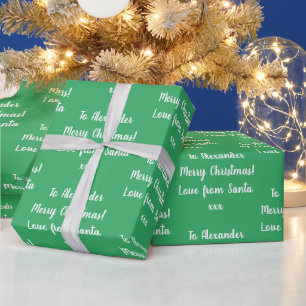 Jul Kärlek från Santa Personlig Grönt Presentpapper