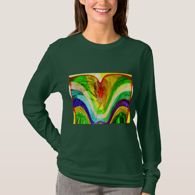 Jul kärlek gem art mode t shirt (Framsida)
