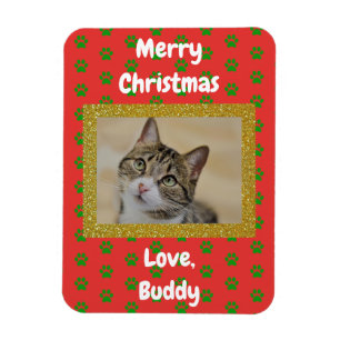 Jul Kärlek Hund Cat Mamma Pappa Pet Photo Magnet