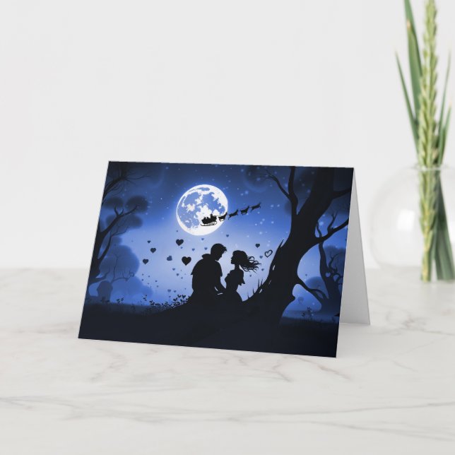 Jul Kärlek Romantik, julpars magiska del Kort (Framsida)