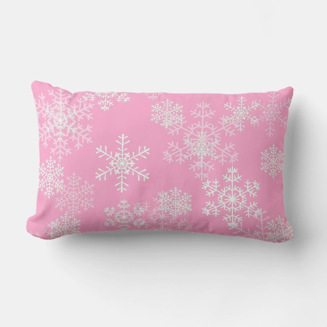 Jul Kastar Kudd Snöflingor Lumbarkudde (Framsida)