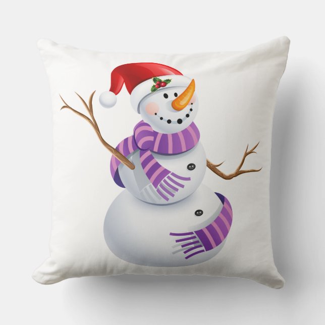 Jul Kastkudde-Snöman Kudde (Framsida)