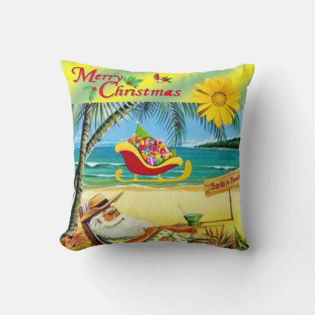 Jul Kastkudde, Sommar Strandtomte Santa Kudde (Framsida)