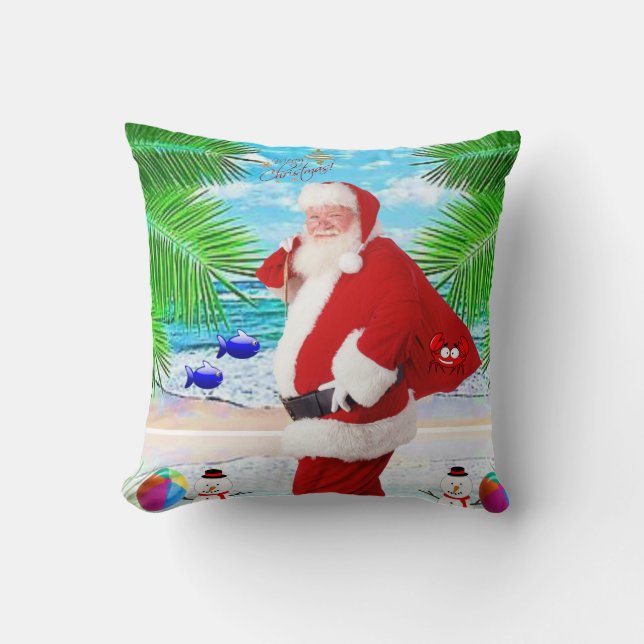 Jul Kastkudde, Sommar Strandtomte Santa Kudde (Framsida)