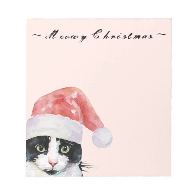 Jul Kat önskemål Meowy jul  Anteckningsblock (Framsida)