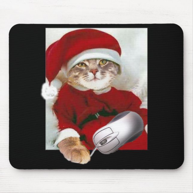 Jul katt och datormus musmatta (Framsidan)