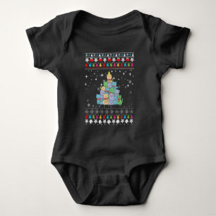 Jul katt träd ful jul t shirt