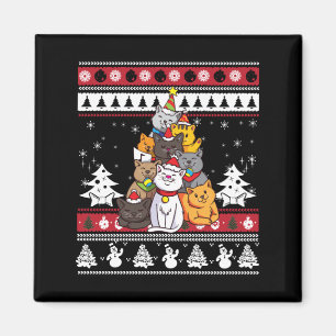 Jul katt träd magnet