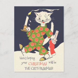 Jul Kattens pyjamas Lusnyj vintage CC0493 Vykort