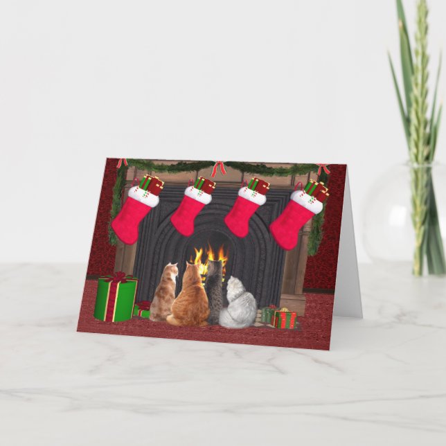 Jul kattunge helgkort (Framsida)