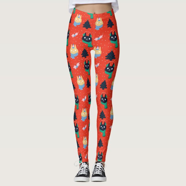 Jul Kattunge Leggings (Framsida)