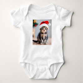 Jul Kattunge med Santa Hat, Kitten T Shirt