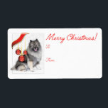 Jul Keeshond Gift Fraktsedel<br><div class="desc">Denna berömvärda julklapp är en matchande perfekt för vår julklapp papper.</div>