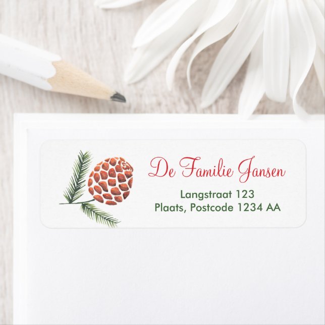 Jul | Kerstmis | Adressetikett | Address Labels Returadress Etikett (Insitu)