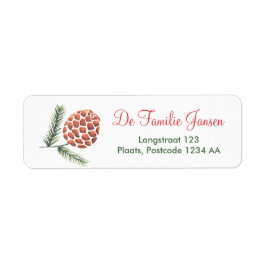Jul | Kerstmis | Adressetikett | Address Labels Returadress Etikett