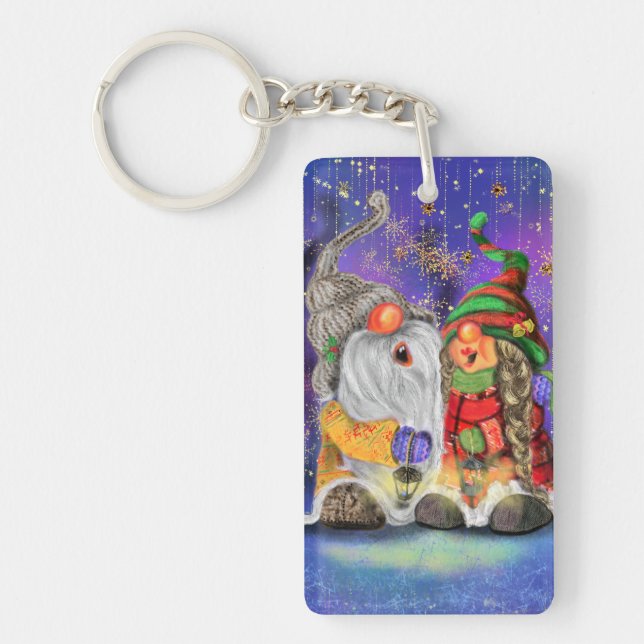Jul Keychain Gift par Gnomes Singing (Framsidan)