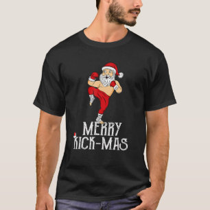 Jul Kickboxing Jultomten Merry Kick-Mas Me T Shirt