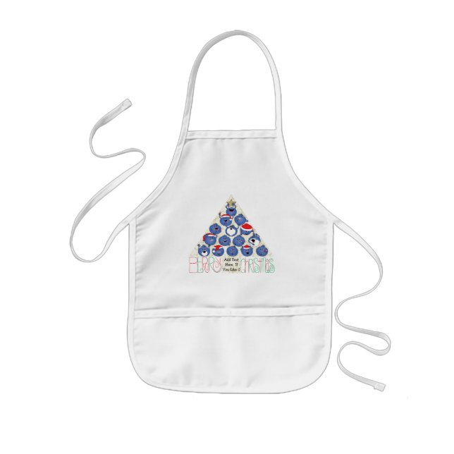 Jul Kids Apron Barn "Berry jul" Barnförkläde (Framsidan)