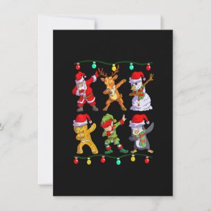 Jul Kids Boys Manar Dabbing Santa Elf Hjort Fri Inbjudningar
