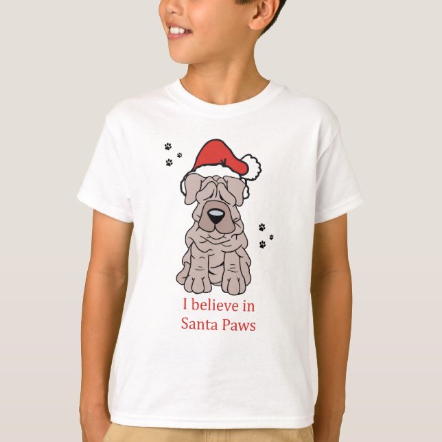 Jul kinesiska Shar Pei T-shirt (Framsida)