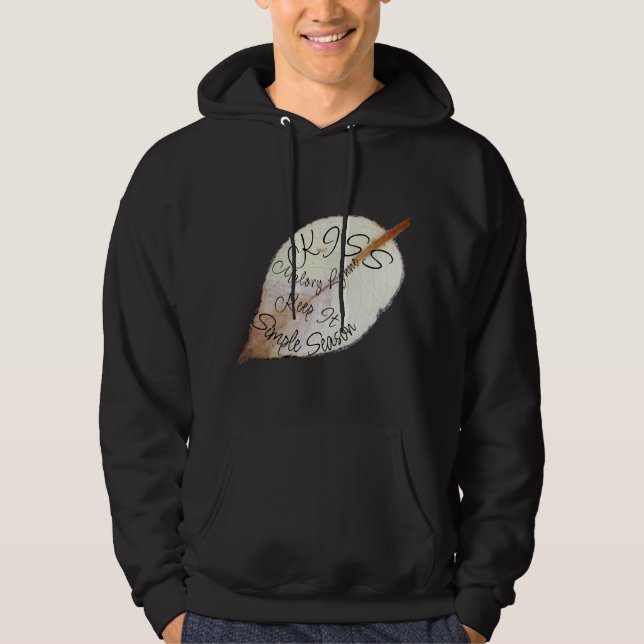 Jul KISS-Behållan Det enkla säsongen Löv Hoodie (Framsida)