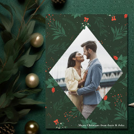Jul Kiss Mistletoe par Photo Magnet Card