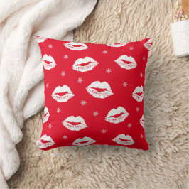 Jul Kiss Red White Patterned Kudde