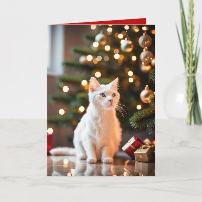Jul Kitten av Träd Kort (Framsida)