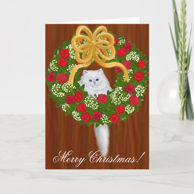 Jul Kitten Card Helgkort (Framsida)