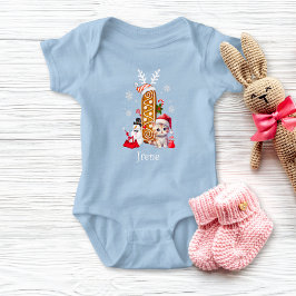 Jul Kitten Gingerbröd Namn Brev I Girl T Shirt