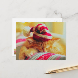 Jul Kitten Helg Vykort