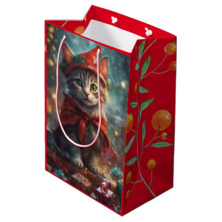 Jul Kitten Red Small Gift Bag