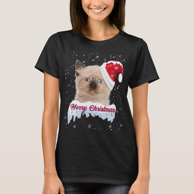 Jul Kitten Shirt - Cat Gift T Shirt (Framsida)