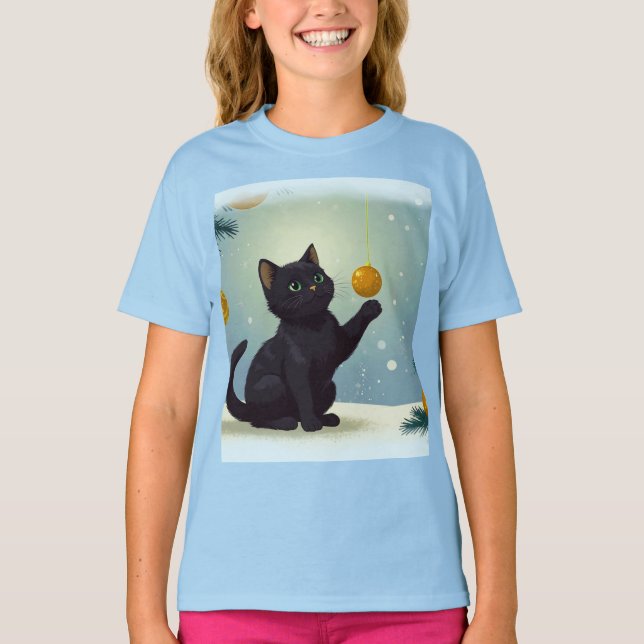 Jul Kitten T Shirt (Framsida)