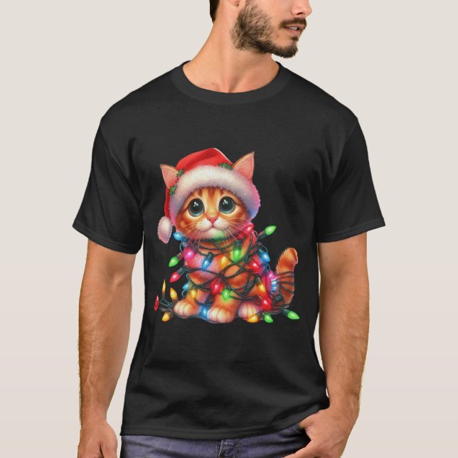 Jul Kitten Watercolor T Shirt (Framsida)
