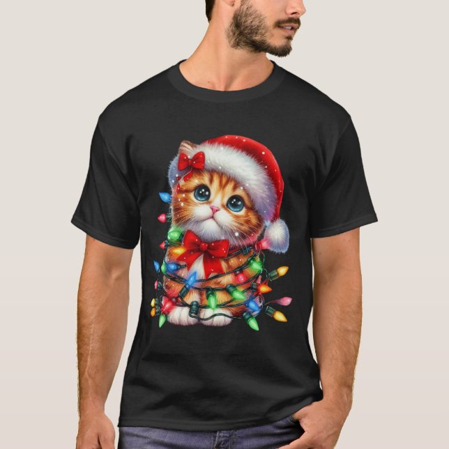 Jul Kitten Watercolor T Shirt (Framsida)