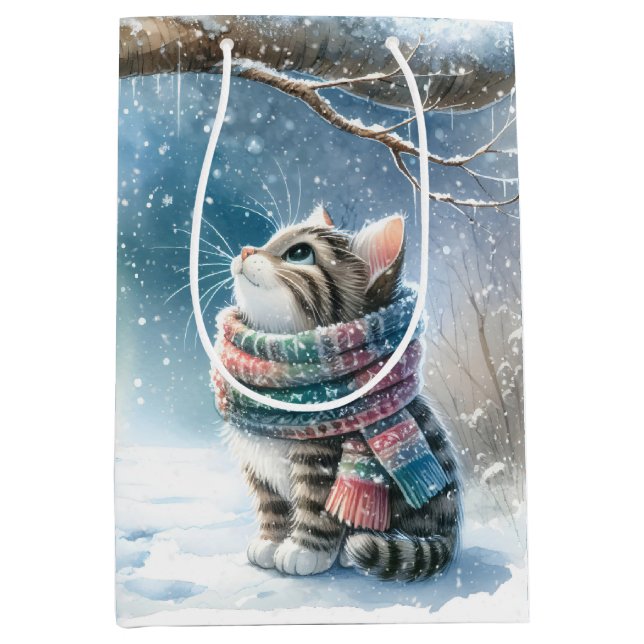Jul Kitten Wearing a Winter Scarf (Framsidan)