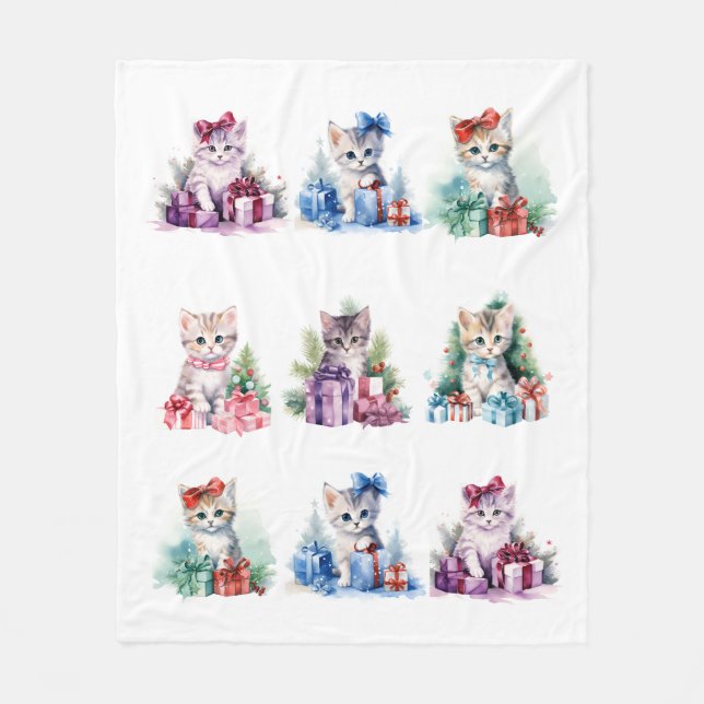 Jul Kittens Fleecefilt (Framsidan)
